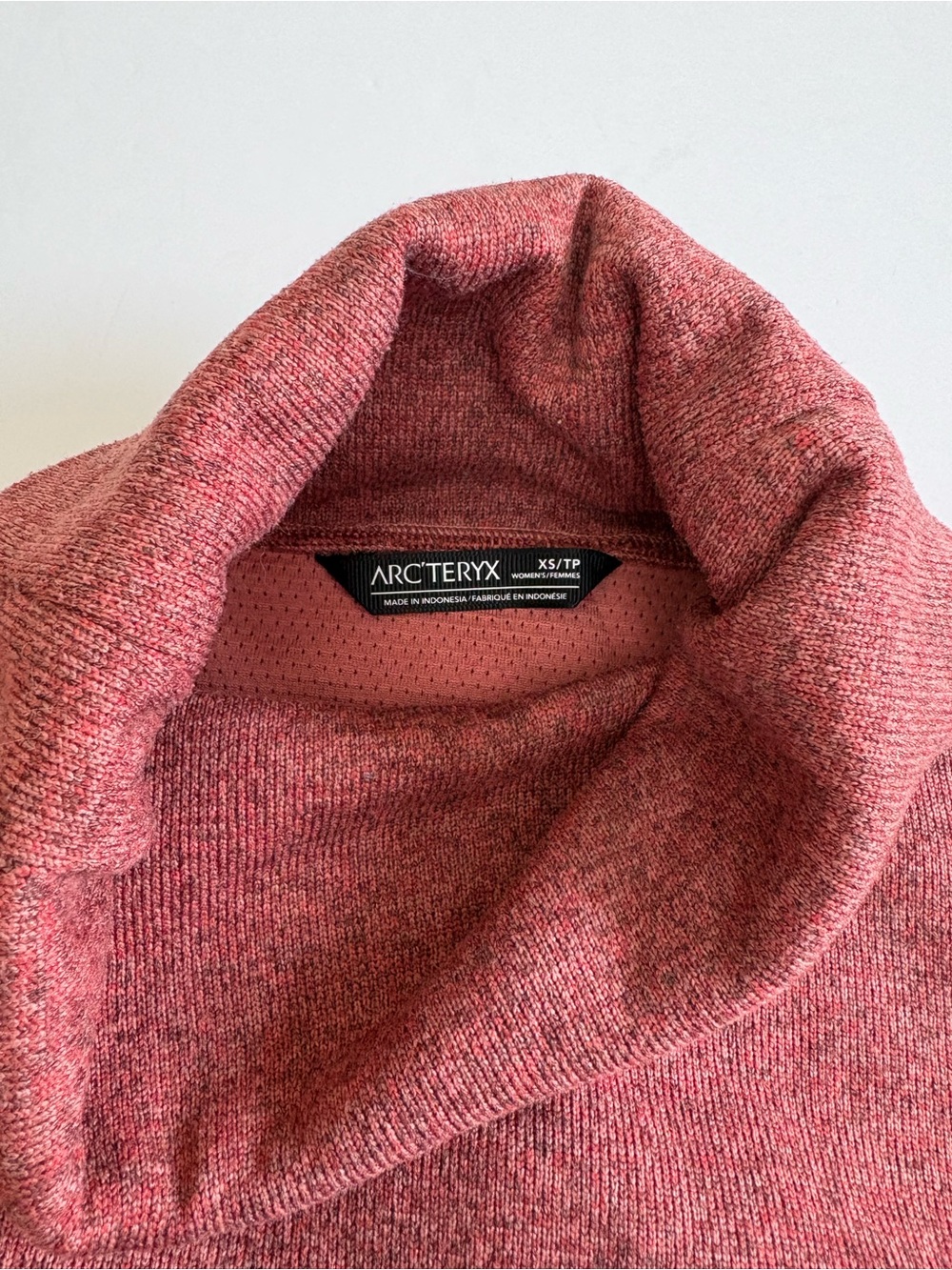 Arc’teryx Laina Sweater Heathered Rust Rose Funnel Neck Pullover Size XS - Picture 3 of 8